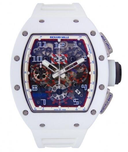 Best Richard Mille RM 011 Asia Exclusive White NTPT Carbon Chronograph Ceramic Replica Watch